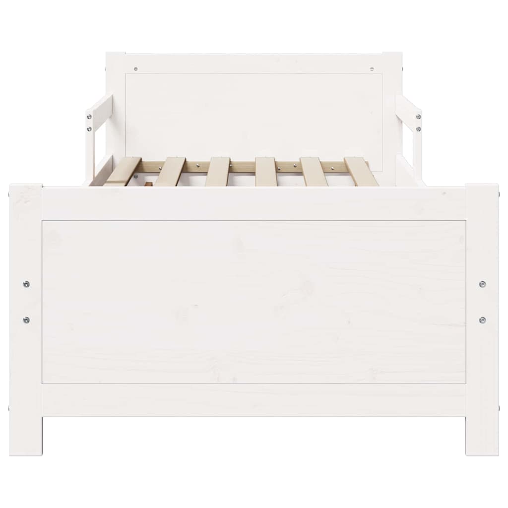 Cadru de pat extensibil pentru copii Alb 80 x 130 / 165 / 200 cm GartenMobel Dekor