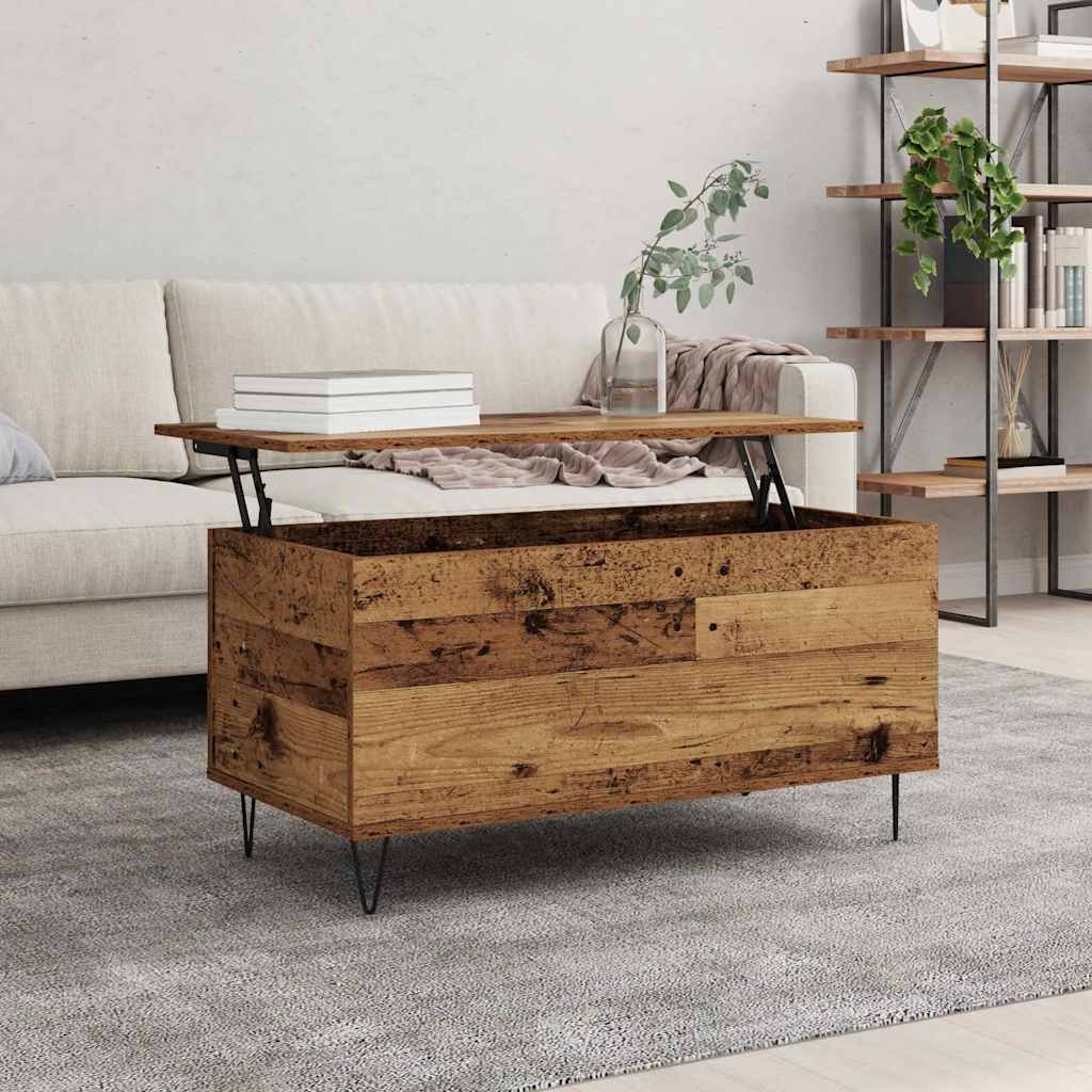 Masă de cafea Lemn vechi 90 x 44.5 x 45 cm Lemn compozit GartenMobel Dekor