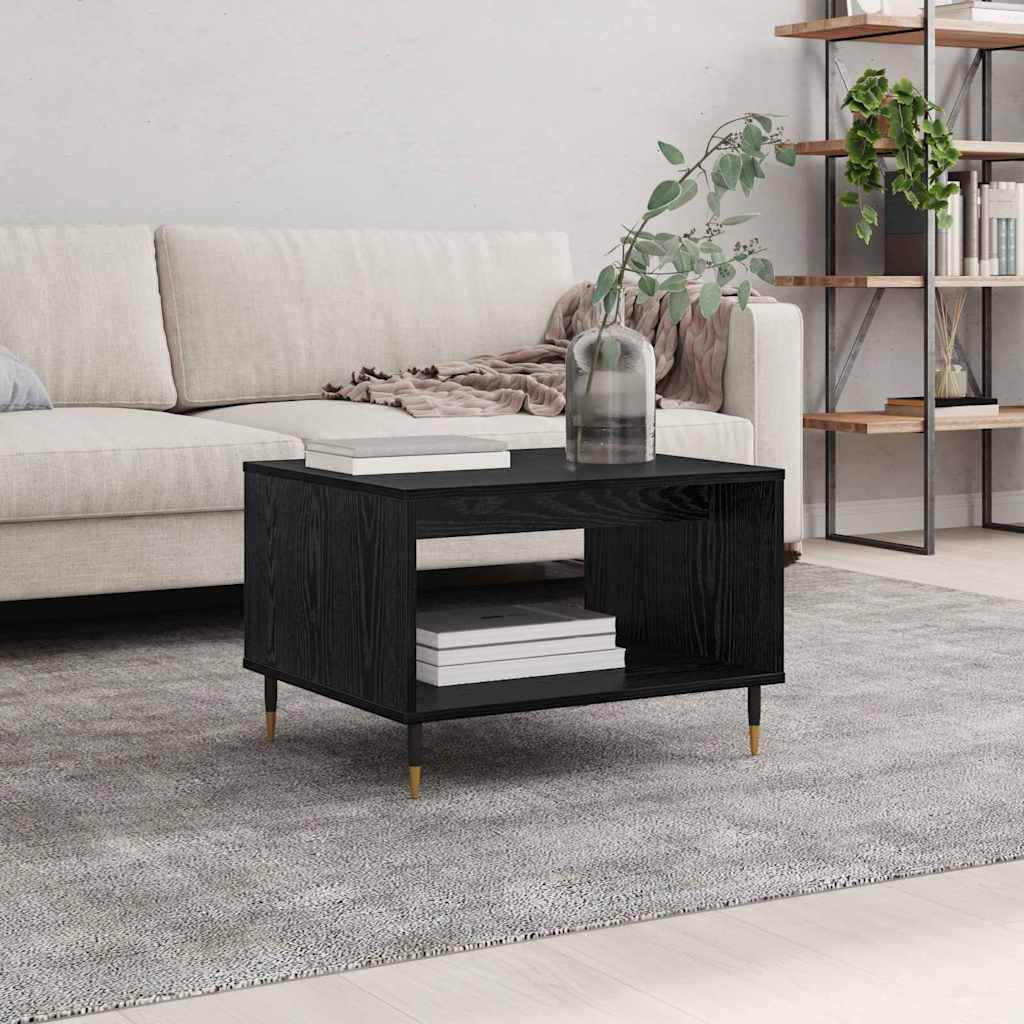 Masă de cafea Stejar negru 60 x 50 x 40 cm Lemn compozit GartenMobel Dekor