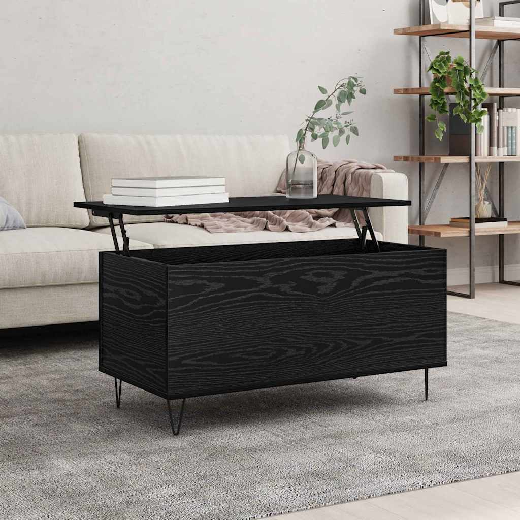 Masă de cafea Stejar negru 90 x 44.5 x 45 cm Lemn compozit GartenMobel Dekor