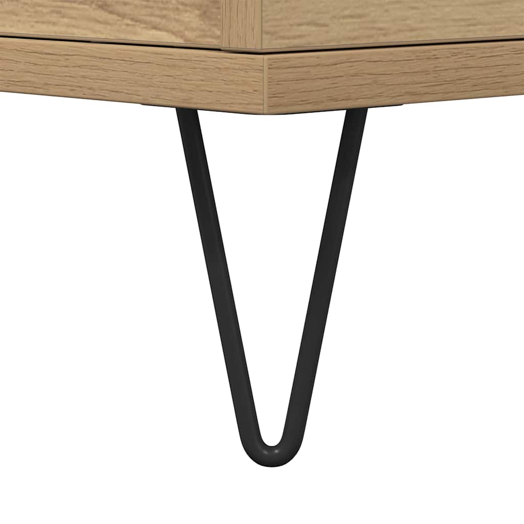 Masă de cafea stejar artizanal 90 x 44.5 x 45 cm Lemn compozit GartenMobel Dekor
