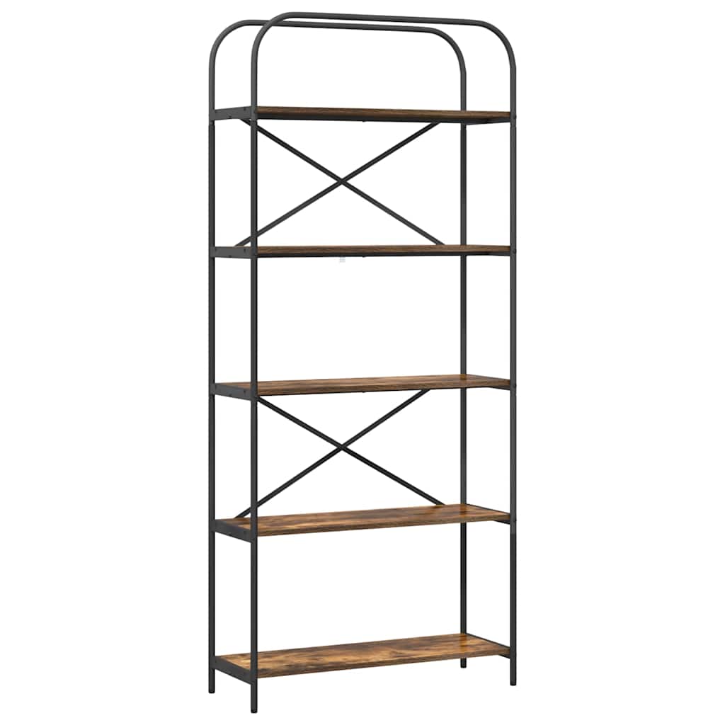 Raft pentru cărți Stejar afumat 80 x 30 x 183 cm Lemn compozit GartenMobel Dekor