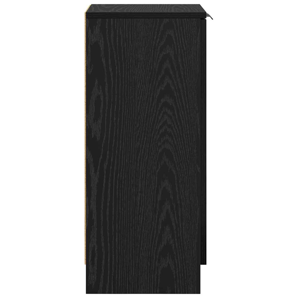 Bufet Stejar negru 30 x 30 x 70 cm Lemn compozit GartenMobel Dekor
