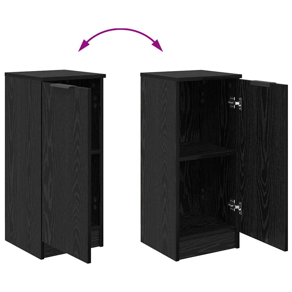Bufet Stejar negru 30 x 30 x 70 cm Lemn compozit GartenMobel Dekor