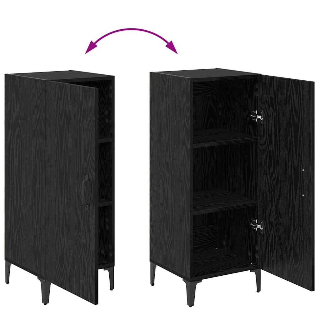 Bufet Stejar negru 34.5 x 34 x 90 cm Lemn compozit GartenMobel Dekor