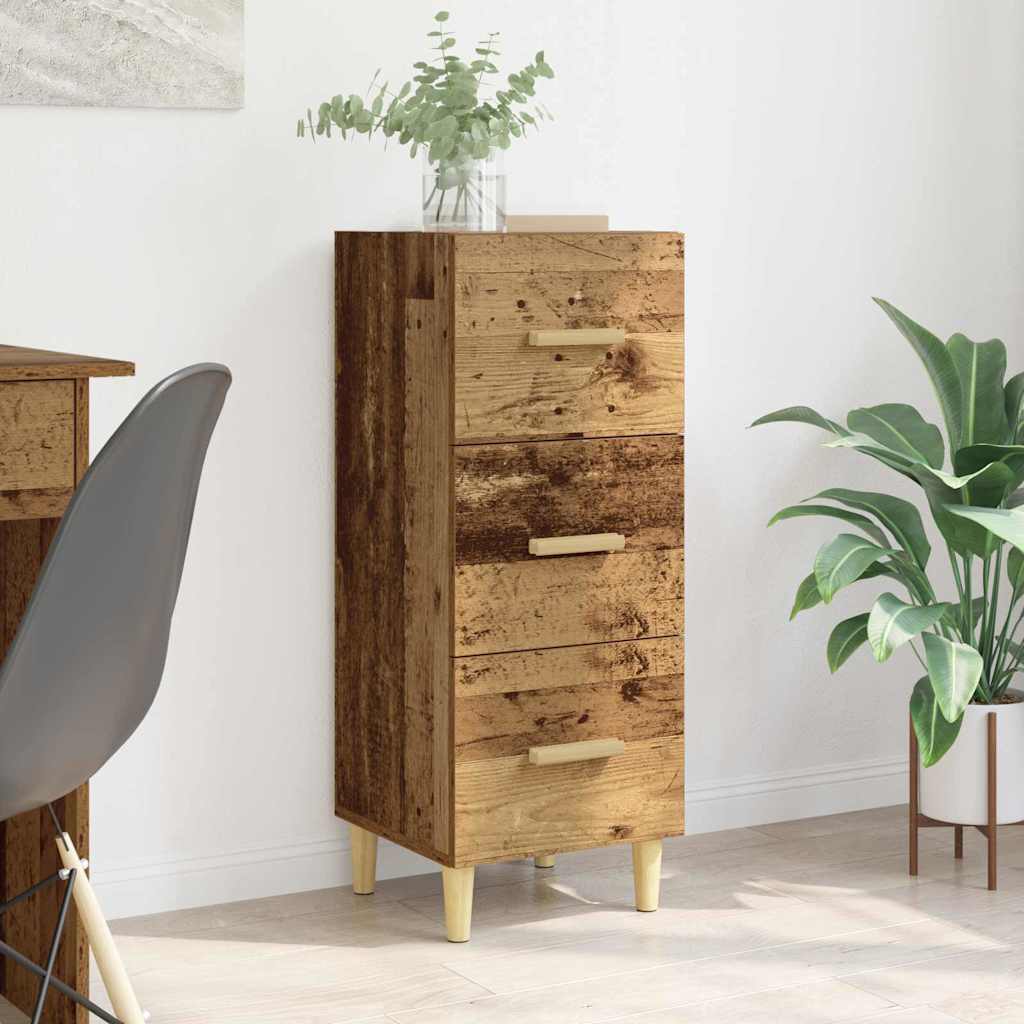 Bufet cu sertar Lemn vechi 34.5 x 34 x 90 cm Lemn compozit GartenMobel Dekor