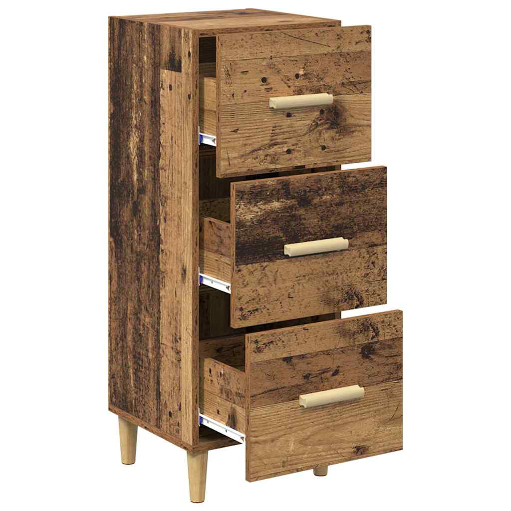 Bufet cu sertar Lemn vechi 34.5 x 34 x 90 cm Lemn compozit GartenMobel Dekor