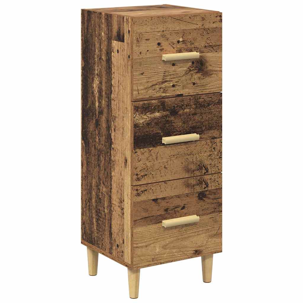 Bufet cu sertar Lemn vechi 34.5 x 34 x 90 cm Lemn compozit GartenMobel Dekor