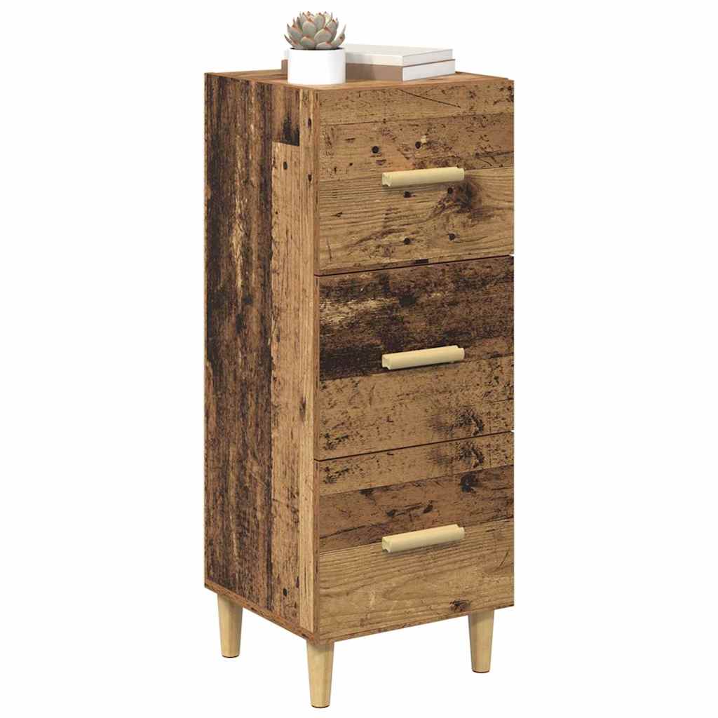 Bufet cu sertar Lemn vechi 34.5 x 34 x 90 cm Lemn compozit GartenMobel Dekor