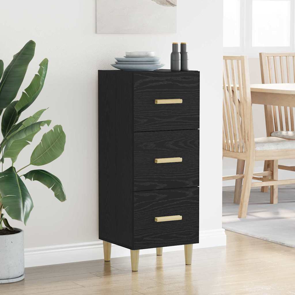 Bufet cu sertar Stejar negru 34.5 x 34 x 90 cm Lemn compozit GartenMobel Dekor