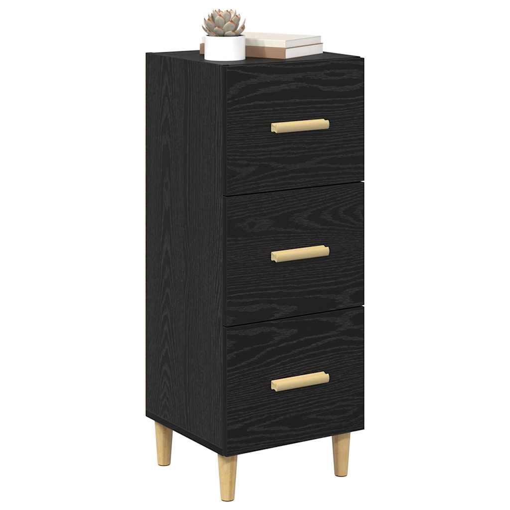 Bufet cu sertar Stejar negru 34.5 x 34 x 90 cm Lemn compozit GartenMobel Dekor