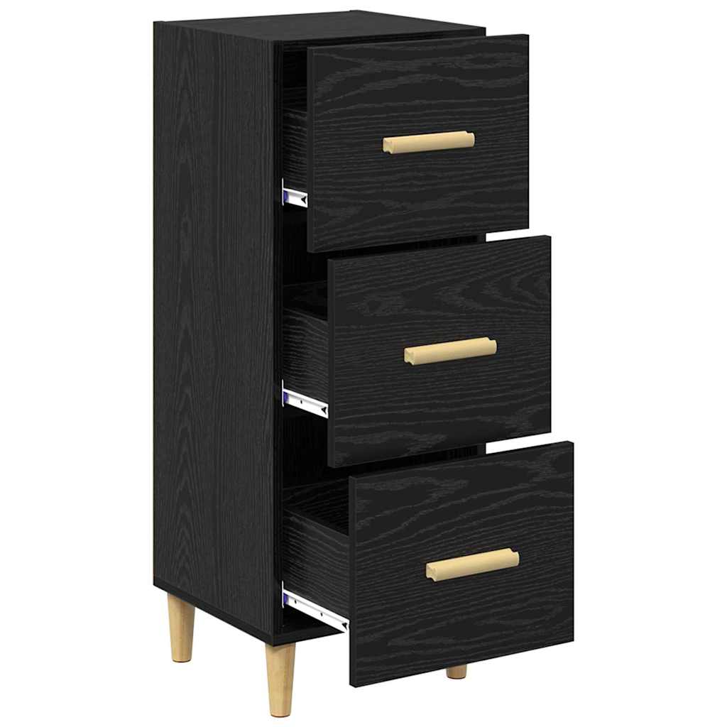 Bufet cu sertar Stejar negru 34.5 x 34 x 90 cm Lemn compozit GartenMobel Dekor