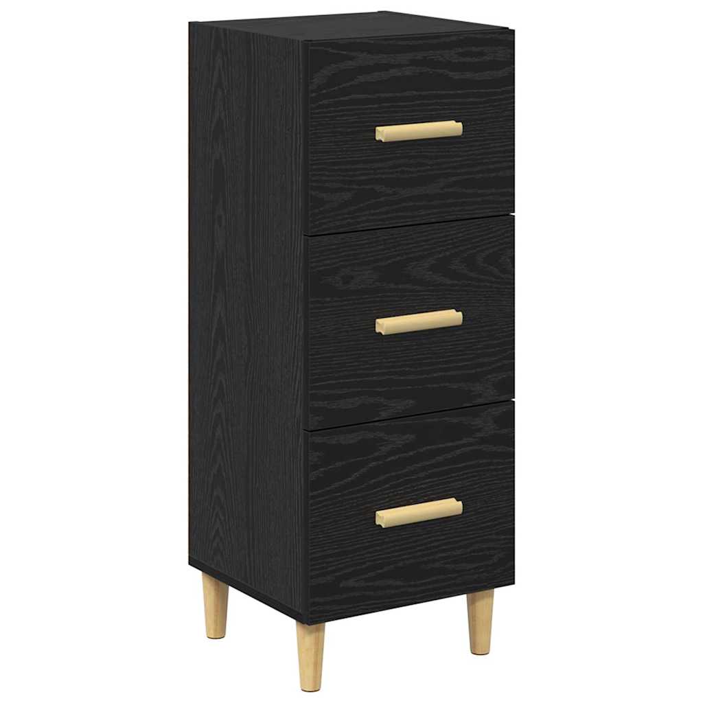 Bufet cu sertar Stejar negru 34.5 x 34 x 90 cm Lemn compozit GartenMobel Dekor