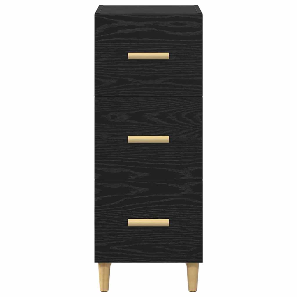 Bufet cu sertar Stejar negru 34.5 x 34 x 90 cm Lemn compozit GartenMobel Dekor