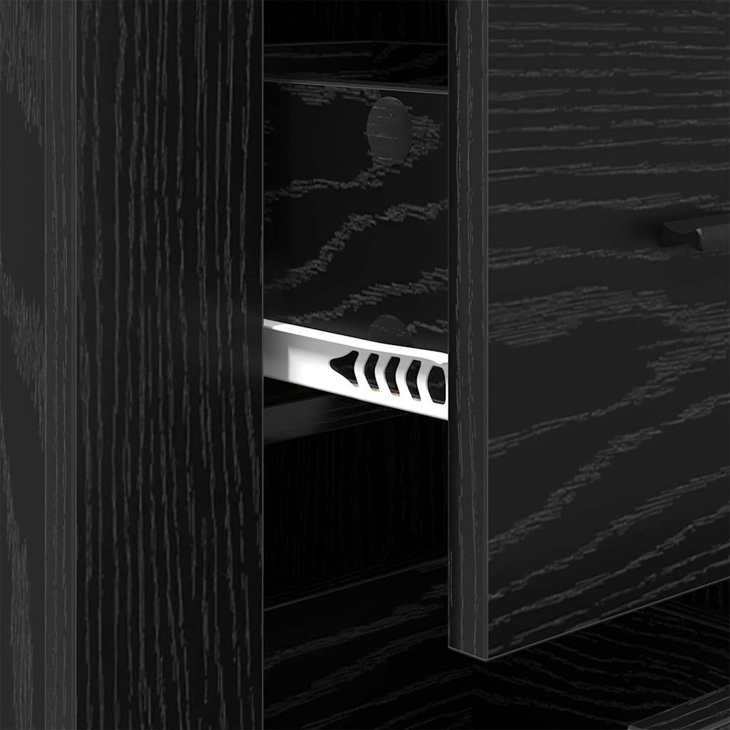 Bufet cu sertar Stejar negru 40 x 33 x 70 cm Lemn compozit GartenMobel Dekor