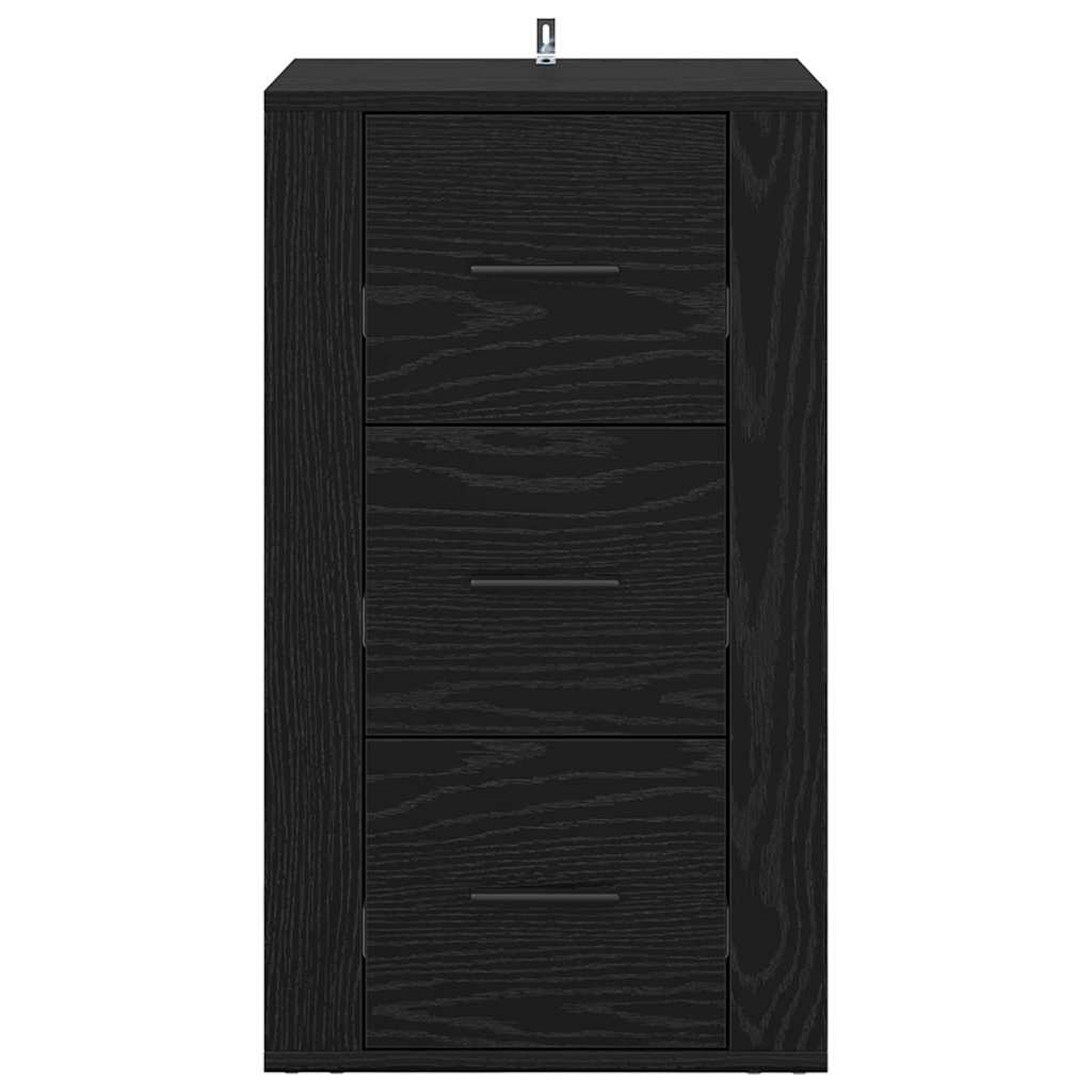 Bufet cu sertar Stejar negru 40 x 33 x 70 cm Lemn compozit GartenMobel Dekor