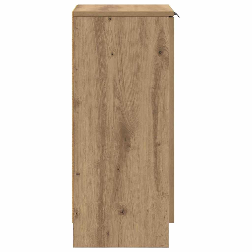 Bufet stejar artizanal 30 x 30 x 70 cm Lemn compozit GartenMobel Dekor
