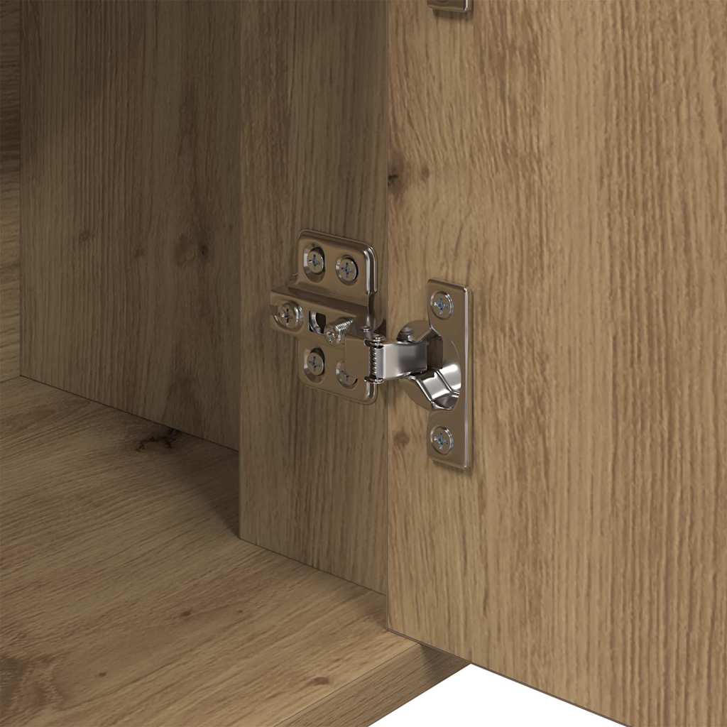 Bufet stejar artizanal 80 x 30 x 60 cm Lemn compozit GartenMobel Dekor