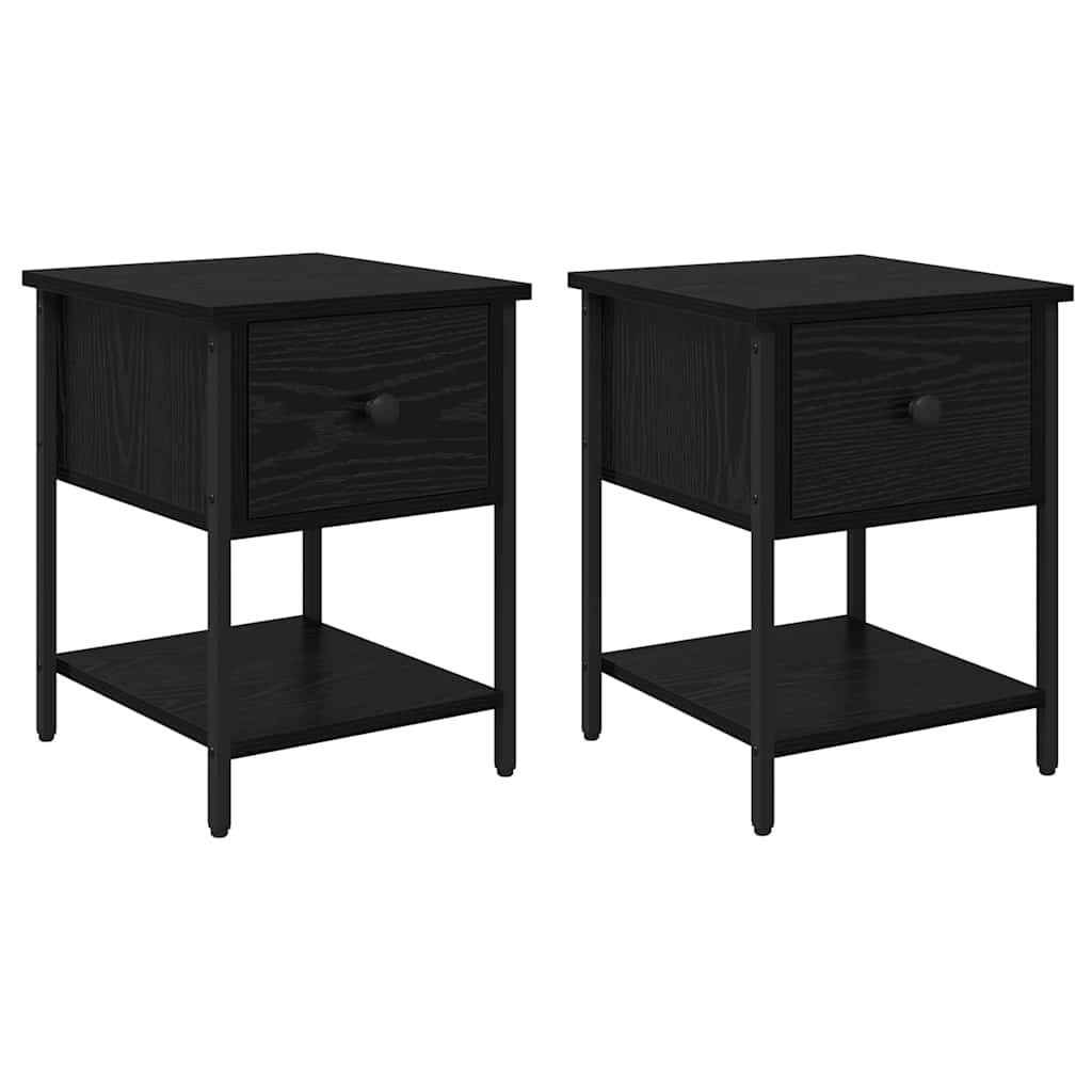 Dulap de noapte 2 pcs Lemn vechi 35 x 35 x 20 cm Lemn compozit GartenMobel Dekor