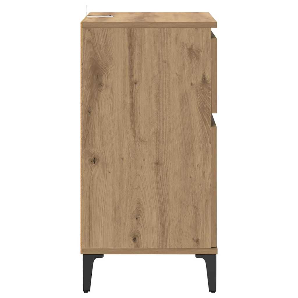 Dulap de noapte 2 pcs stejar artizanal 40 x 35 x 70 cm GartenMobel Dekor