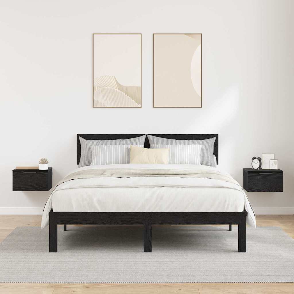 Dulap de noapte cu sertar 2 pcs Stejar negru 34 x 30 x 20 cm GartenMobel Dekor