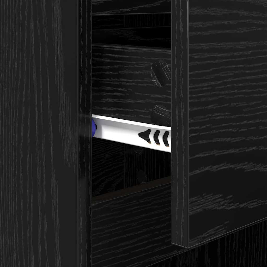 Dulap de noapte cu sertar 2 pcs Stejar negru 40 x 35 x 70 cm GartenMobel Dekor