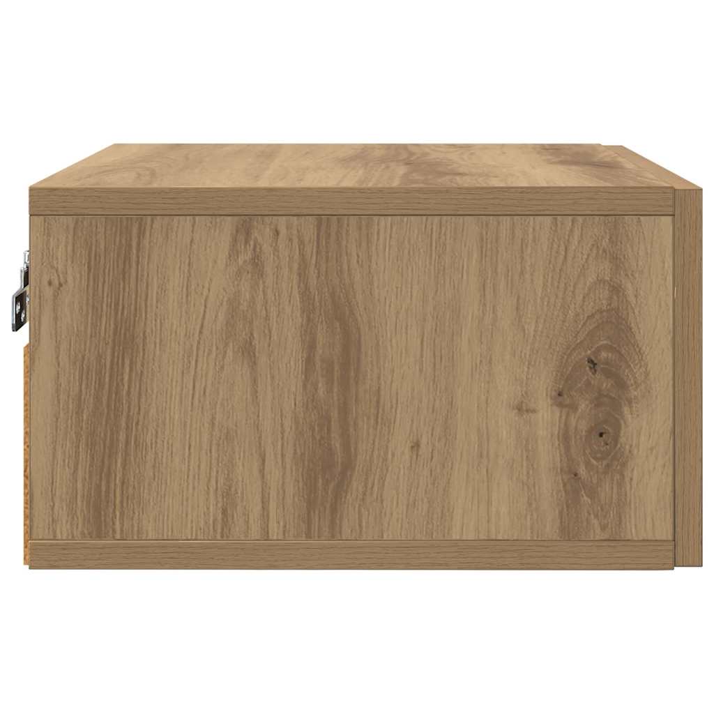 Dulap de noapte stejar artizanal 35 x 35 x 20 cm Lemn compozit GartenMobel Dekor