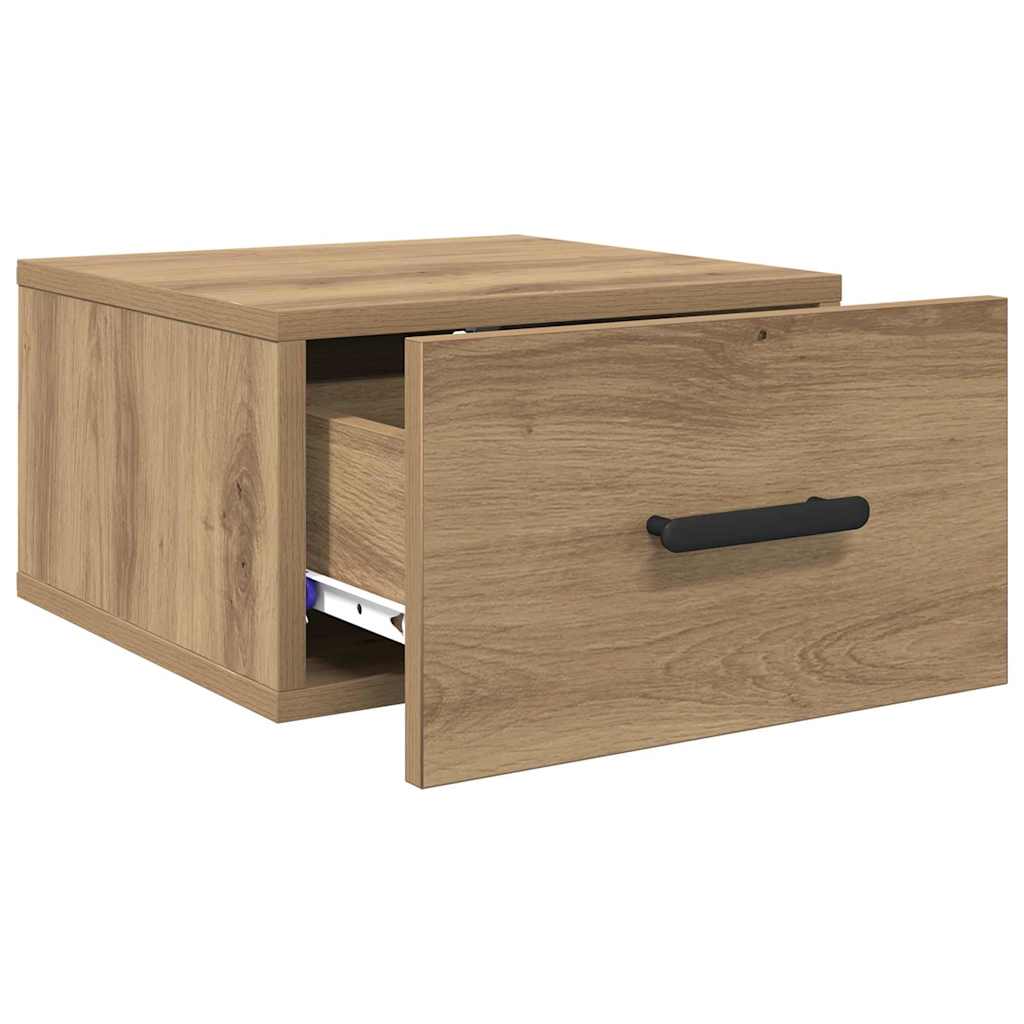 Dulap de noapte stejar artizanal 35 x 35 x 20 cm Lemn compozit GartenMobel Dekor