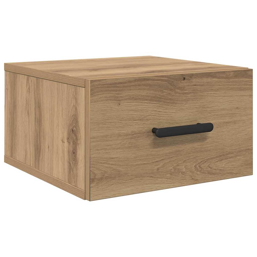 Dulap de noapte stejar artizanal 35 x 35 x 20 cm Lemn compozit GartenMobel Dekor