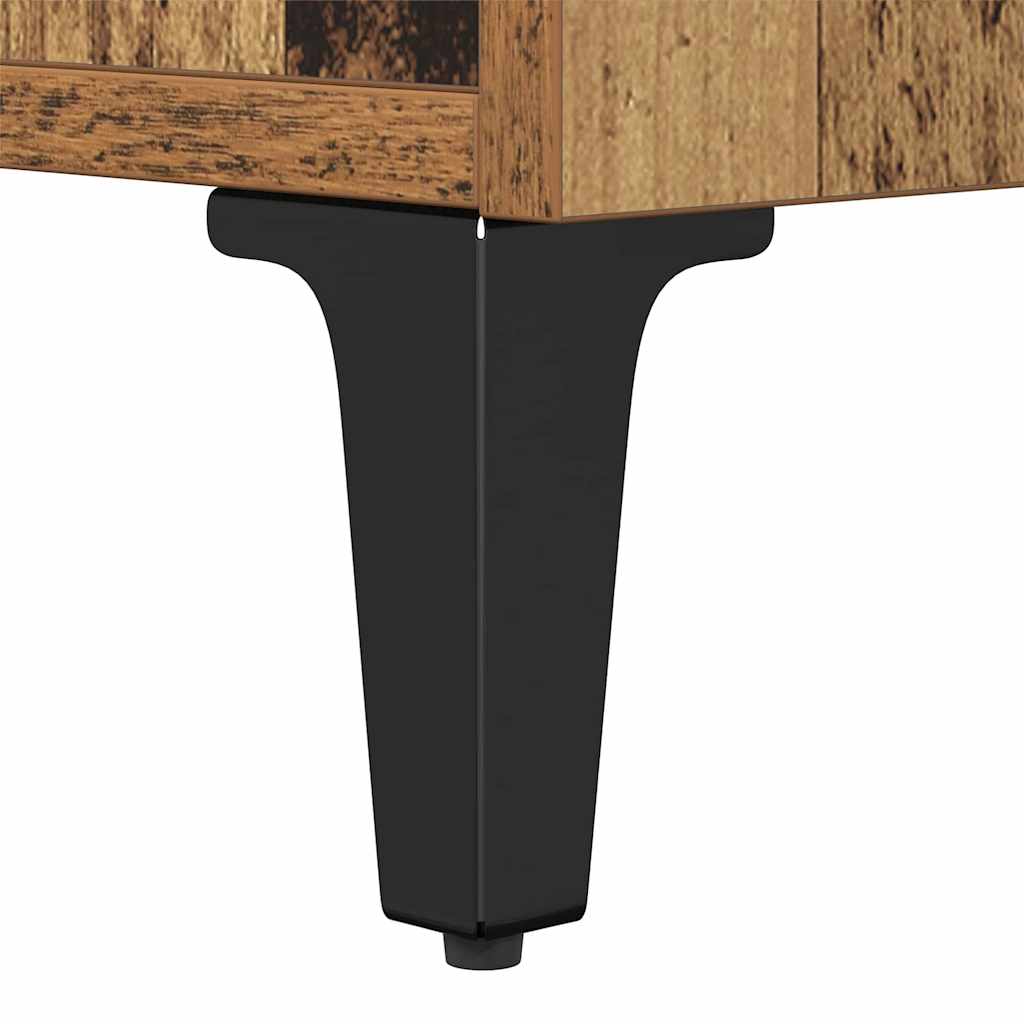 Dulap de pat 2 pcs Lemn vechi 40 x 35 x 47.5 cm Lemn compozit GartenMobel Dekor