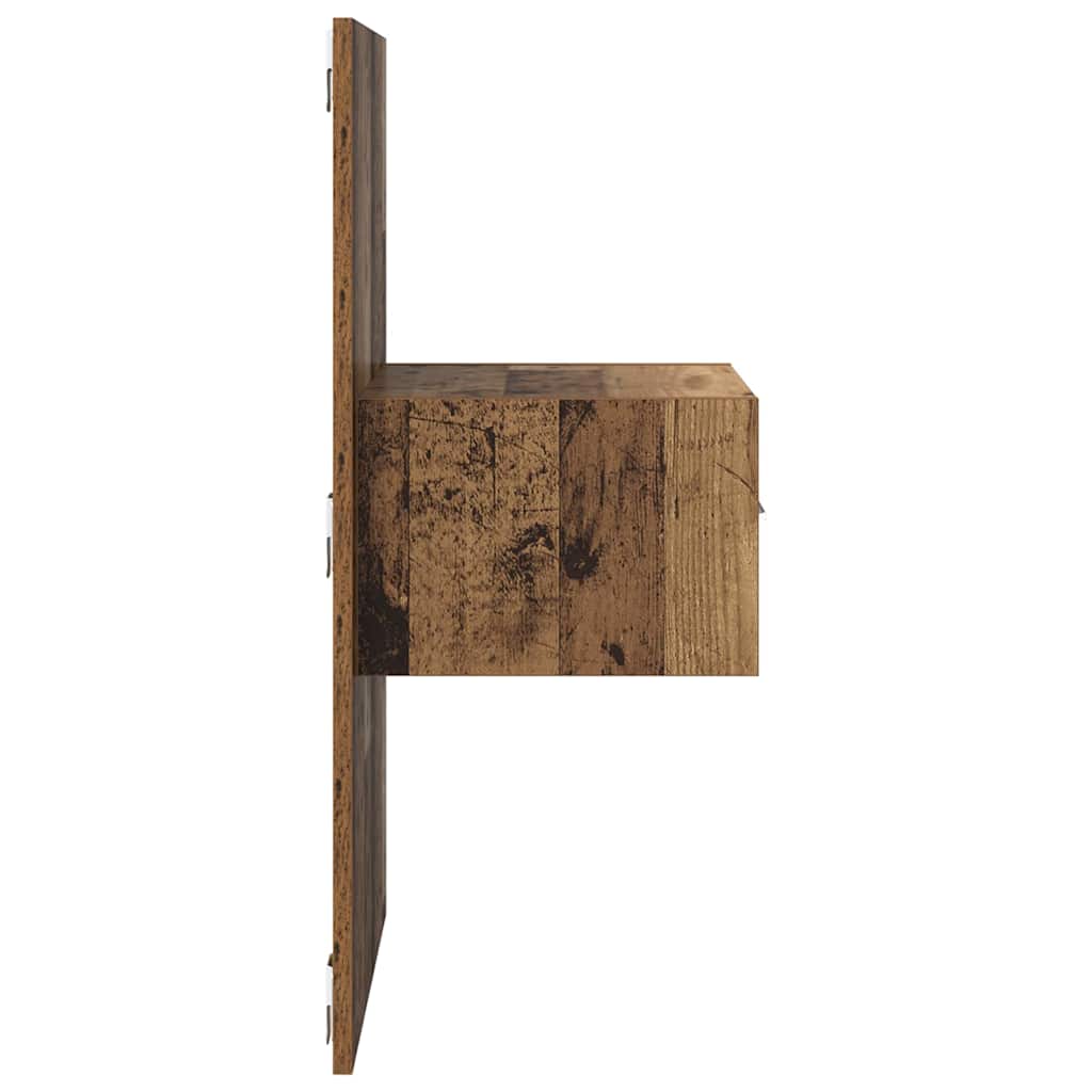 Dulap de pat 2 pcs Lemn vechi 48.5 x 32.5 x 80 cm Lemn compozit GartenMobel Dekor