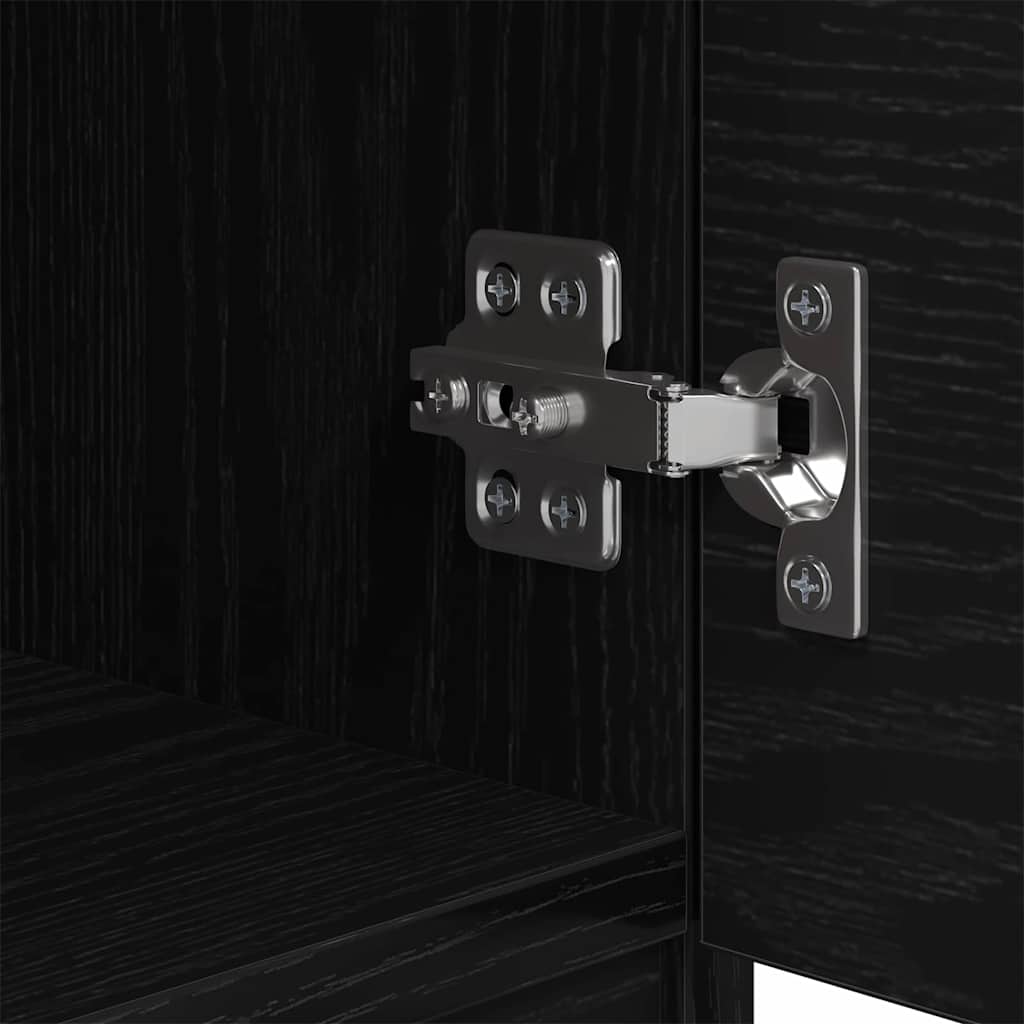 Dulap de pat 2 pcs Stejar negru 40 x 39 x 40 cm Lemn compozit GartenMobel Dekor