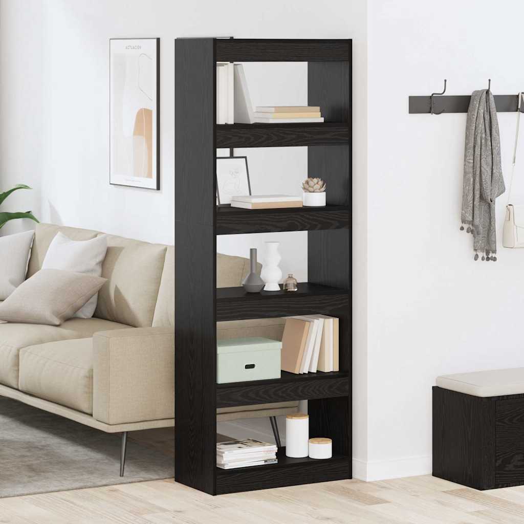 Dulap pentru cărți Stejar negru 60 x 30 x 166 cm Lemn compozit GartenMobel Dekor