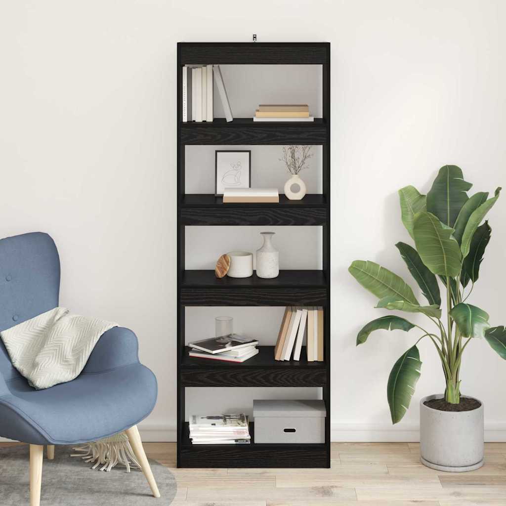 Dulap pentru cărți Stejar negru 60 x 30 x 166 cm Lemn compozit GartenMobel Dekor
