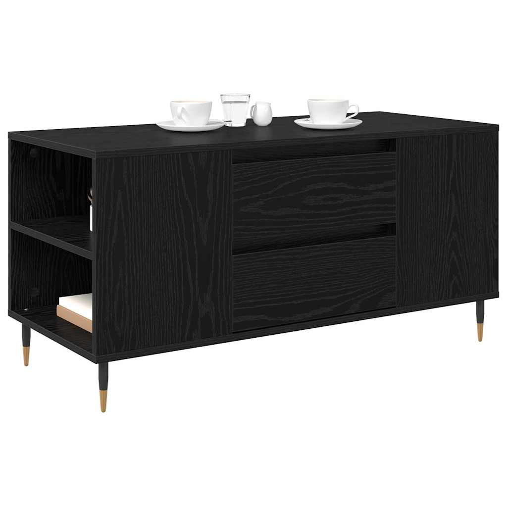 Masă de cafea Stejar negru 102 x 44.5 x 50 cm Lemn compozit GartenMobel Dekor