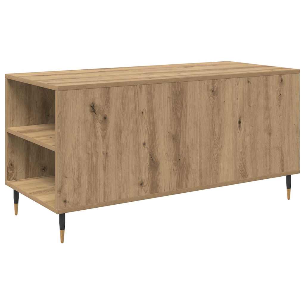 Masă de cafea stejar artizanal 102 x 44.5 x 50 cm Lemn compozit GartenMobel Dekor