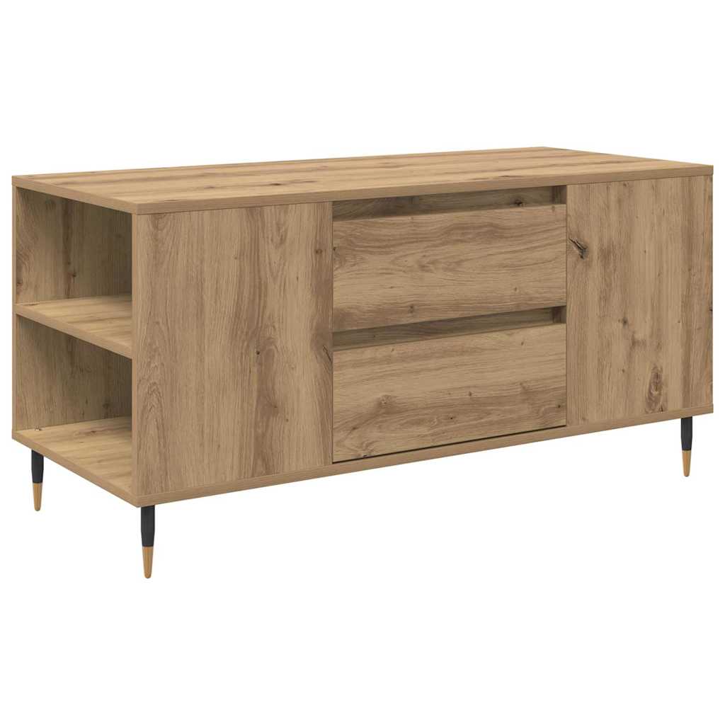Masă de cafea stejar artizanal 102 x 44.5 x 50 cm Lemn compozit GartenMobel Dekor