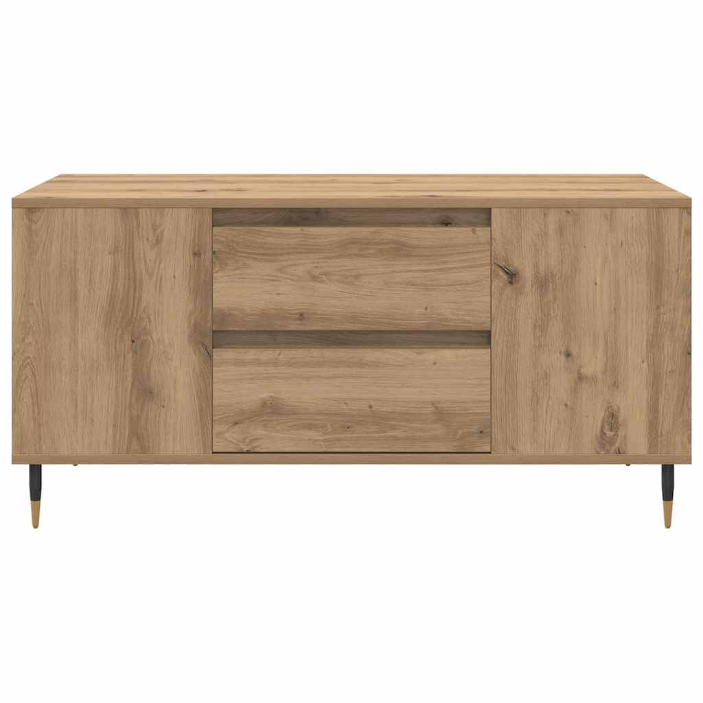 Masă de cafea stejar artizanal 102 x 44.5 x 50 cm Lemn compozit GartenMobel Dekor
