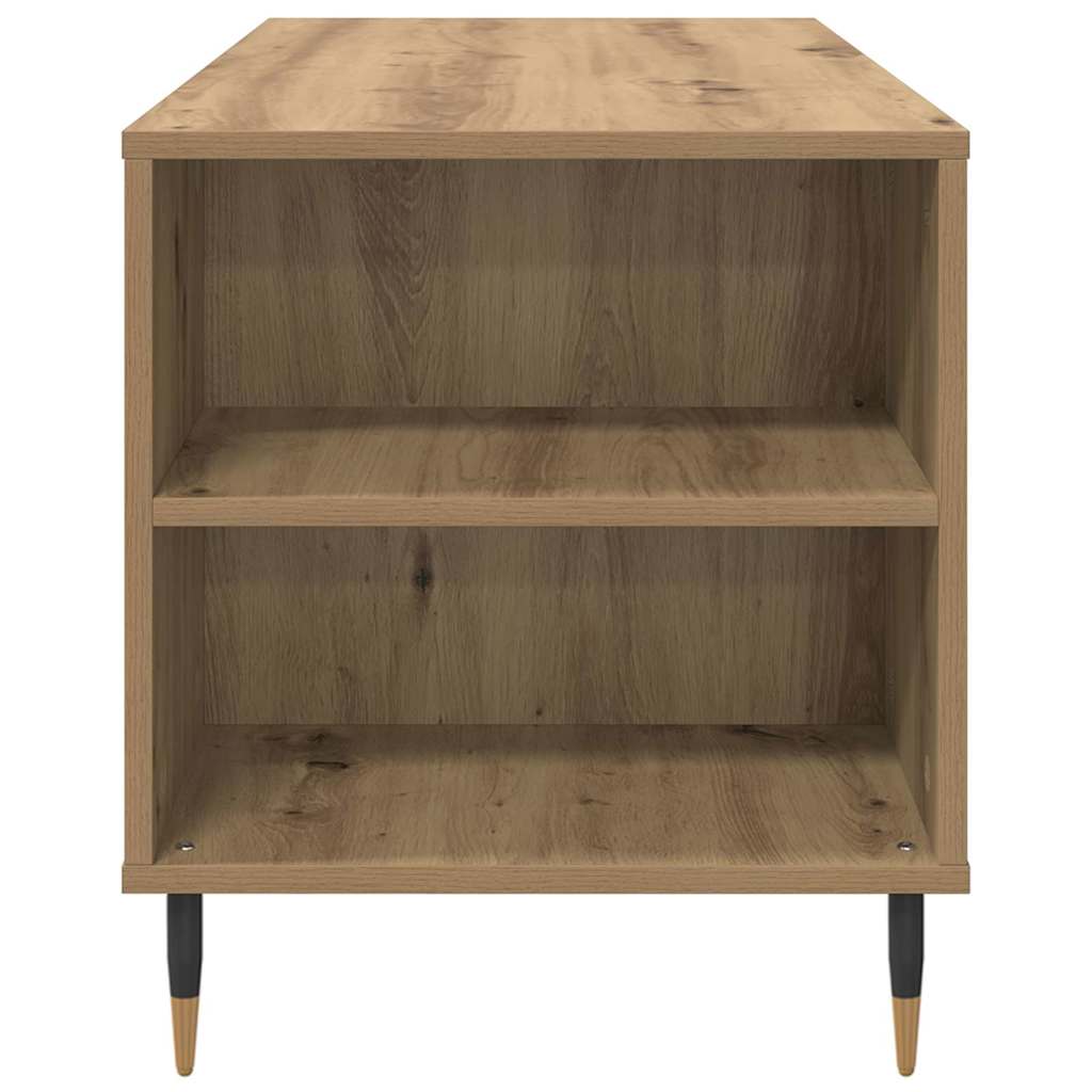 Masă de cafea stejar artizanal 102 x 44.5 x 50 cm Lemn compozit GartenMobel Dekor