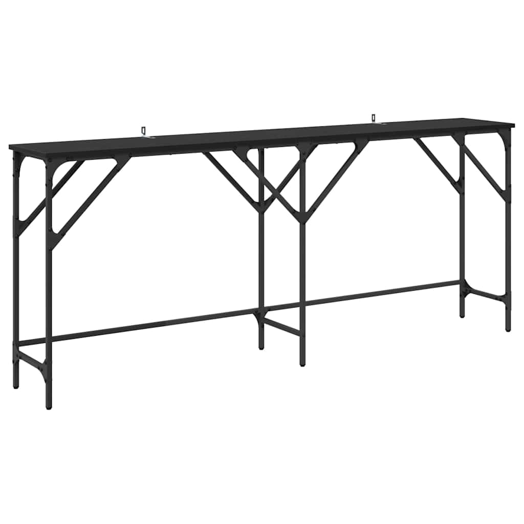 Masă de consolă Stejar negru 180 x 29 x 75 cm Lemn compozit GartenMobel Dekor
