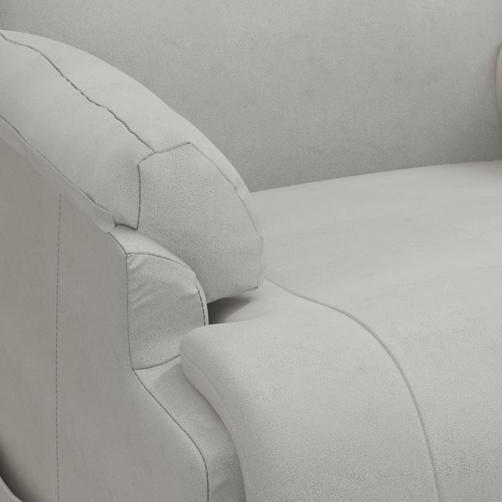 Fotoliu rabatabil cu ridicare, gri deschis, piele întoarsă eco GartenMobel Dekor