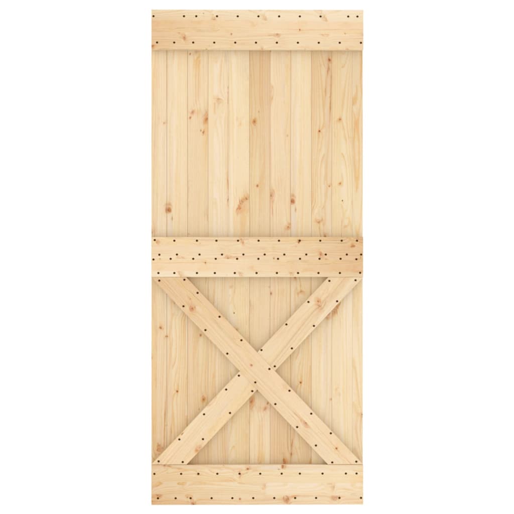 Ușă glisantă cu set feronerie, 90x210 cm, lemn masiv de pin GartenMobel Dekor