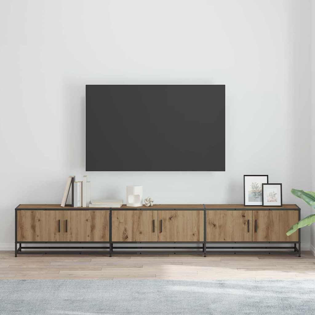 Cabinet TV stejar artizanal 240 x 35 x 41 cm Lemn compozit GartenMobel Dekor