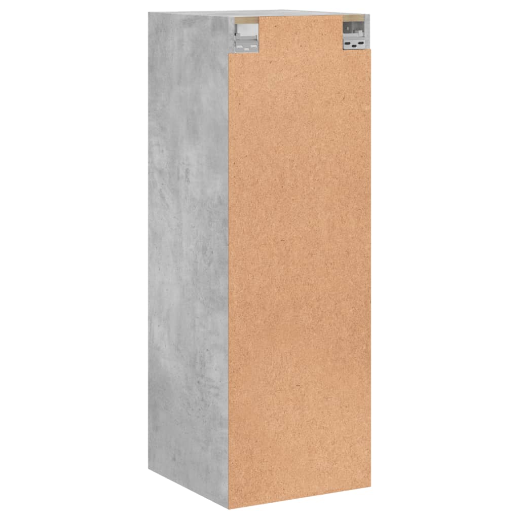 Dulap de perete cu uși din sticlă, gri beton, 35x37x100 cm GartenMobel Dekor