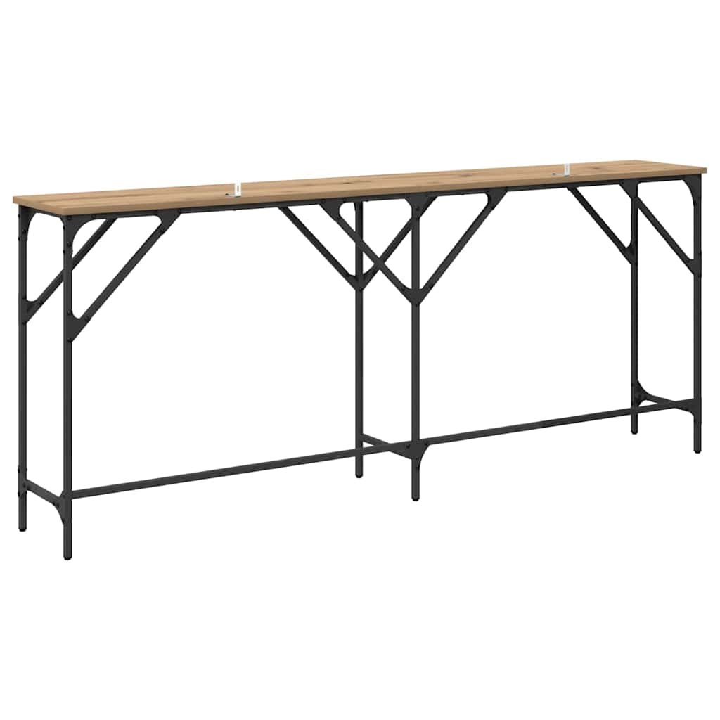 Masă de consolă stejar artizanal 180 x 29 x 75 cm Lemn compozit GartenMobel Dekor