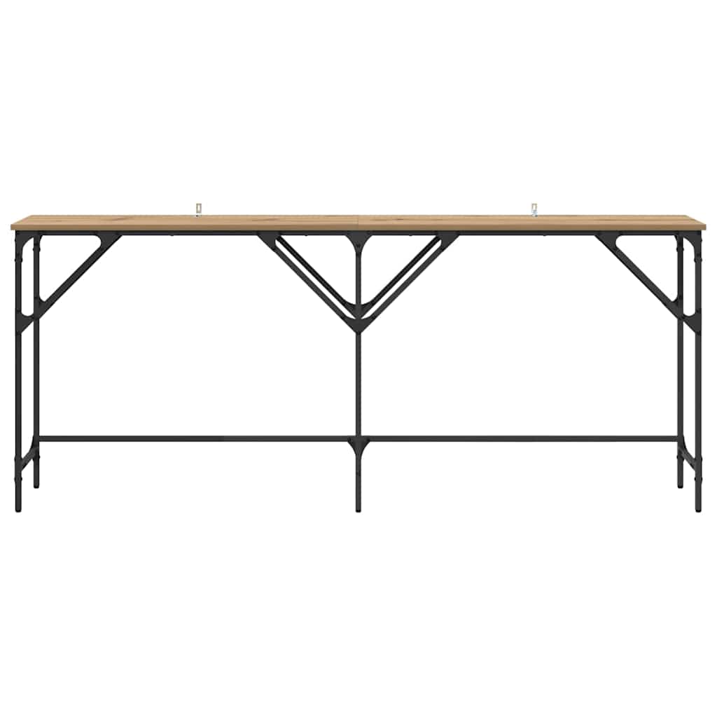 Masă de consolă stejar artizanal 180 x 29 x 75 cm Lemn compozit GartenMobel Dekor