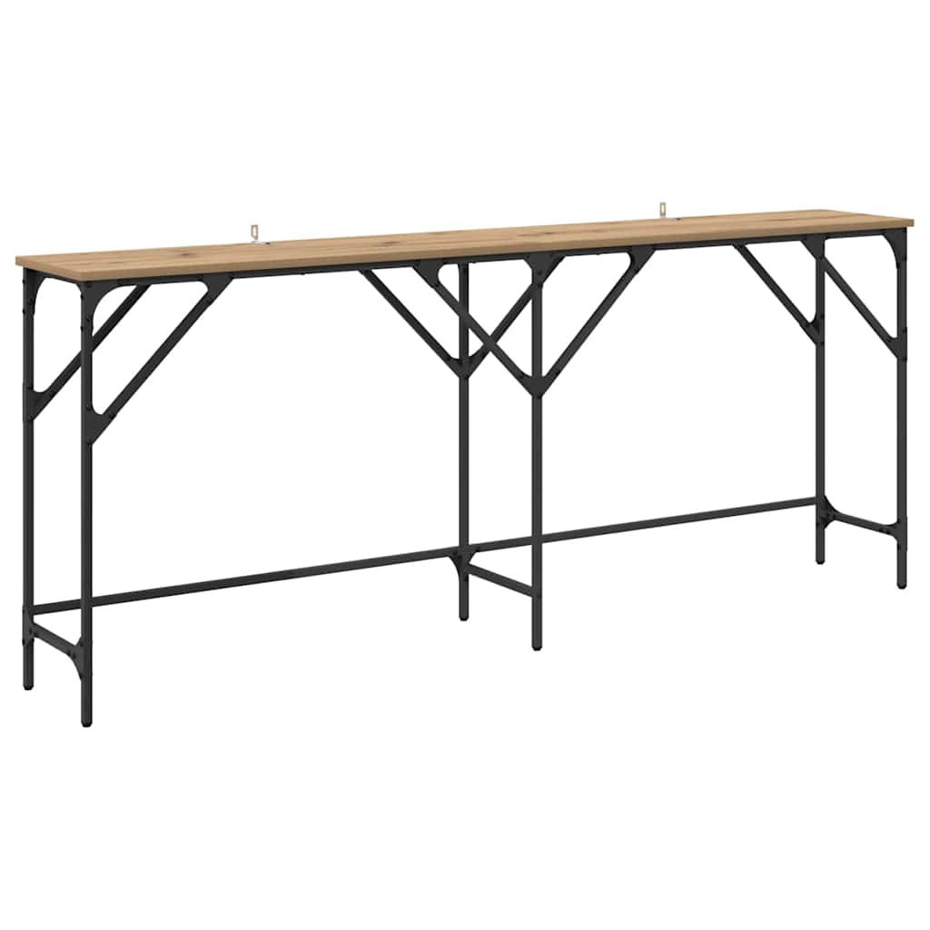 Masă de consolă stejar artizanal 180 x 29 x 75 cm Lemn compozit GartenMobel Dekor