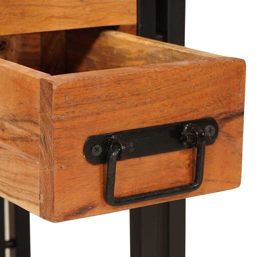 Măsuță laterală 30 x 30 x 40 cm Lemn solid de acacia și metal GartenMobel Dekor
