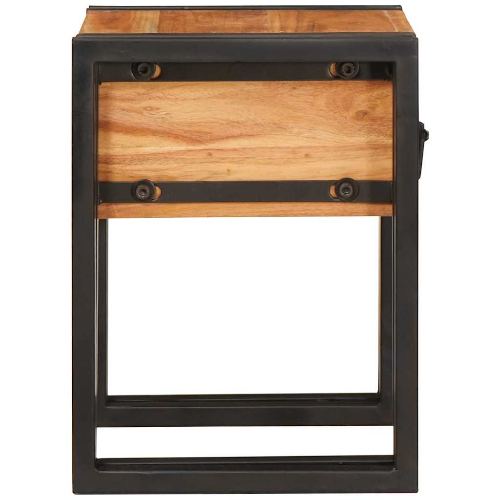 Măsuță laterală 30 x 30 x 40 cm Lemn solid de acacia și metal GartenMobel Dekor