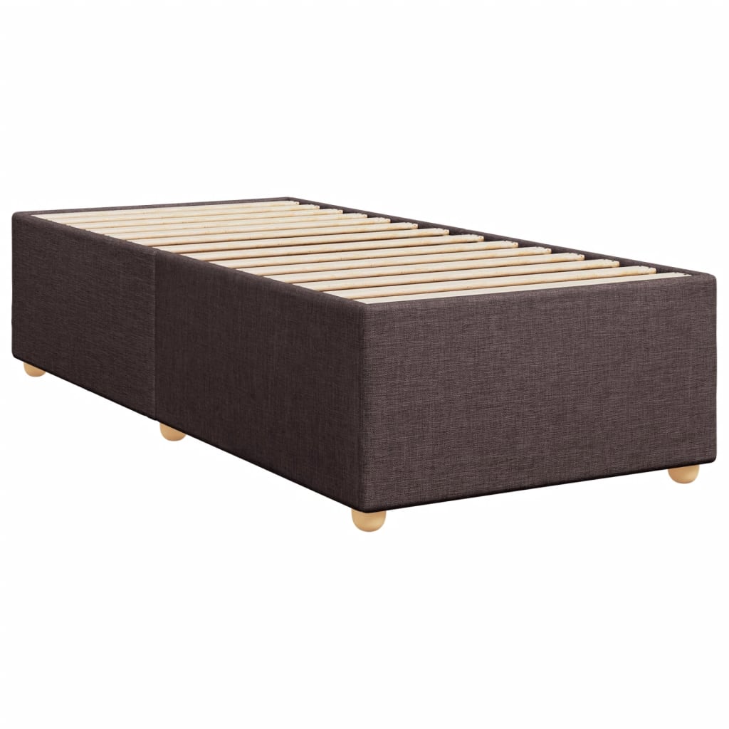 Pat box spring cu saltea, maro închis, 80x200 cm, textil GartenMobel Dekor